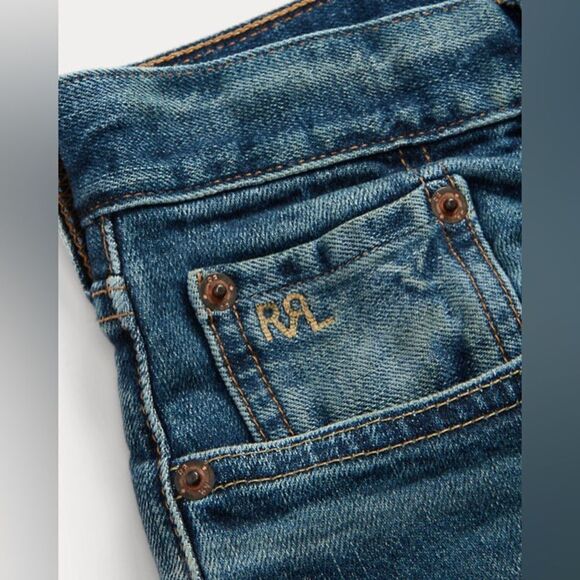 RRL Double RL Stillwater Indigo Wash Boy Fit Jeans - Picture 2 of 16